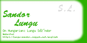 sandor lungu business card